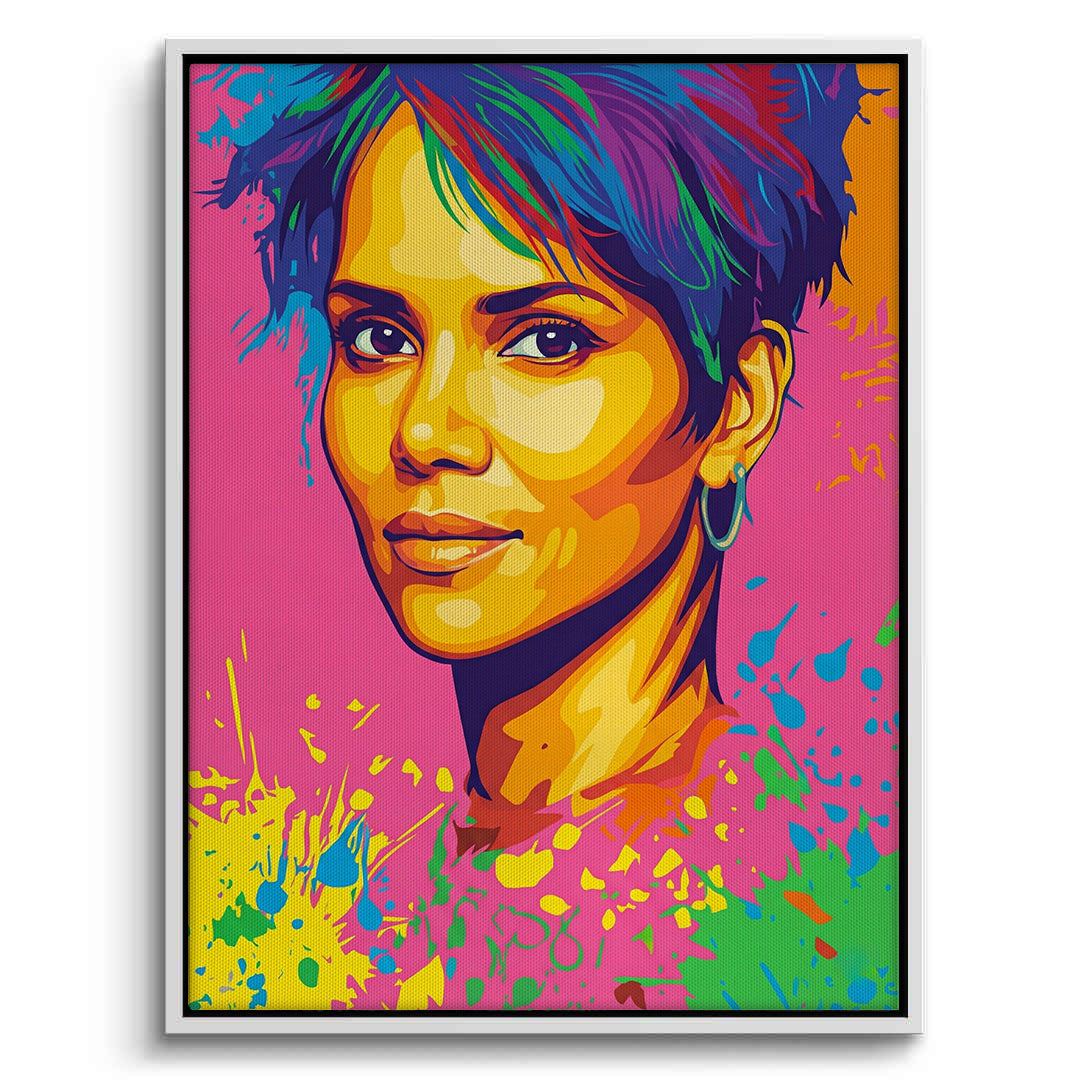 2Halle Berry Pop Art - Canvas