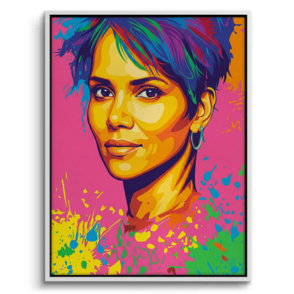 Halle Berry Pop Art - Canvas