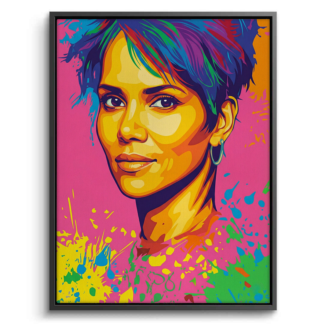 2Halle Berry Pop Art - Canvas