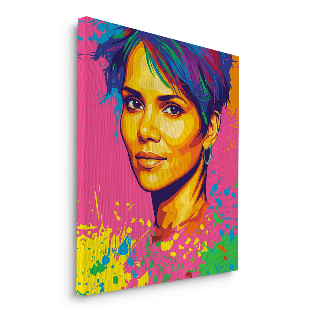 2Halle Berry Pop Art - Canvas