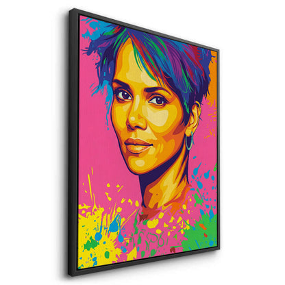 Halle Berry Pop Art - Canvas