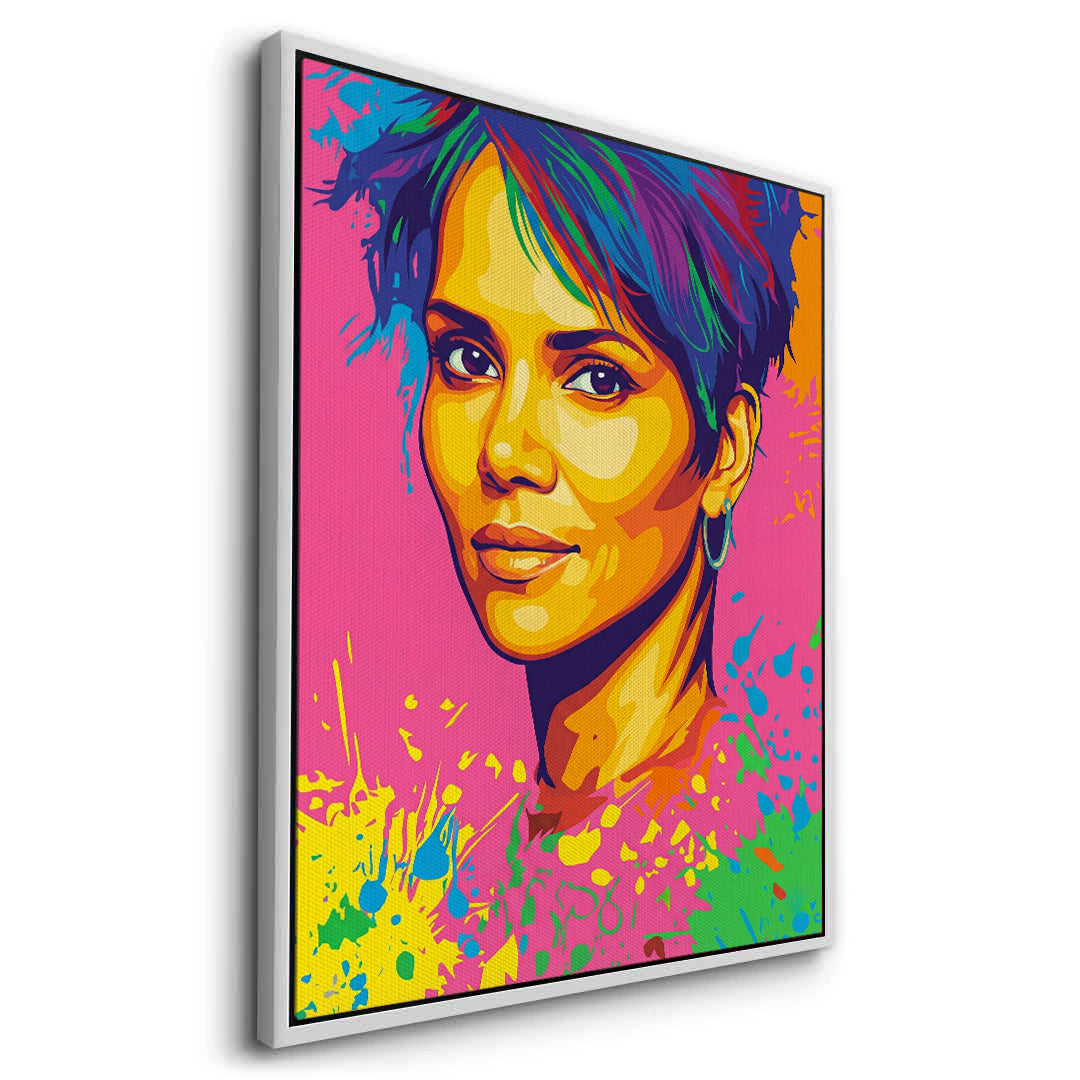 2Halle Berry Pop Art - Canvas