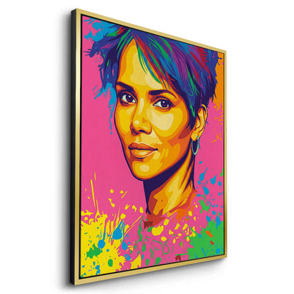 Halle Berry Pop Art - Canvas