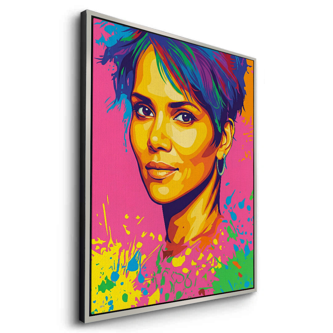 2Halle Berry Pop Art - Canvas