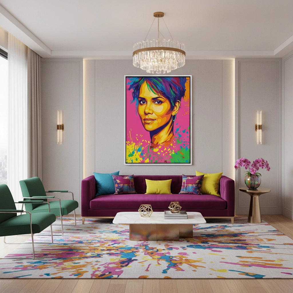 2Halle Berry Pop Art - Canvas