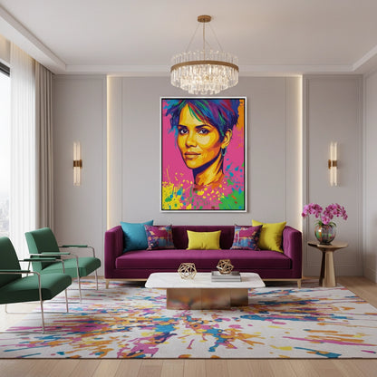 Halle Berry Pop Art - Canvas