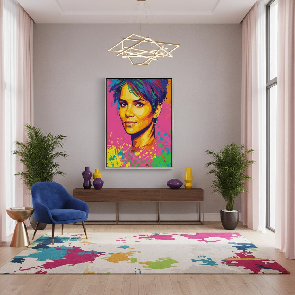 2Halle Berry Pop Art - Canvas