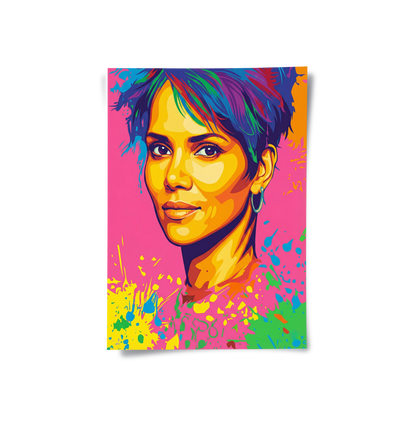 Halle Berry Pop Art - Poster
