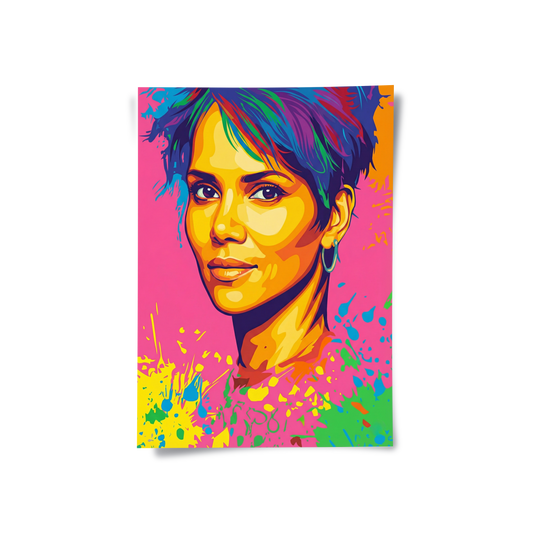 Halle Berry Pop Art - Poster
