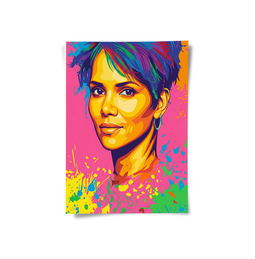 Halle Berry Pop Art - Poster