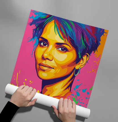 Halle Berry Pop Art - Poster