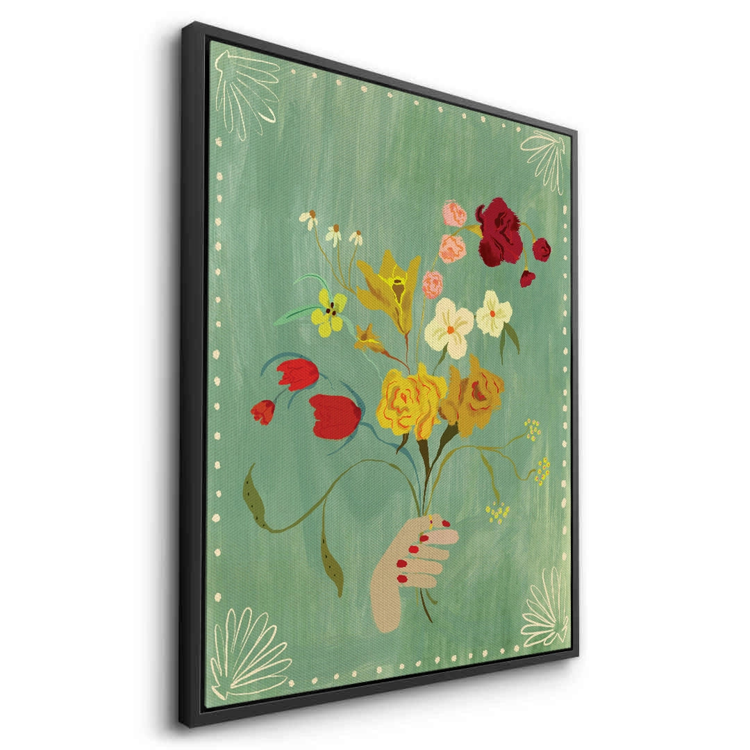 2Hand Holding Wildflower Bouquet - Canvas
