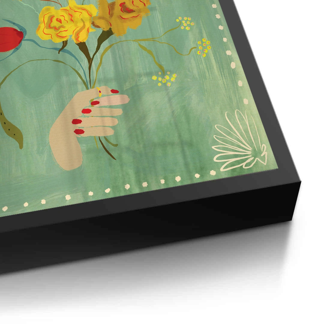 2Hand Holding Wildflower Bouquet - Fine Art