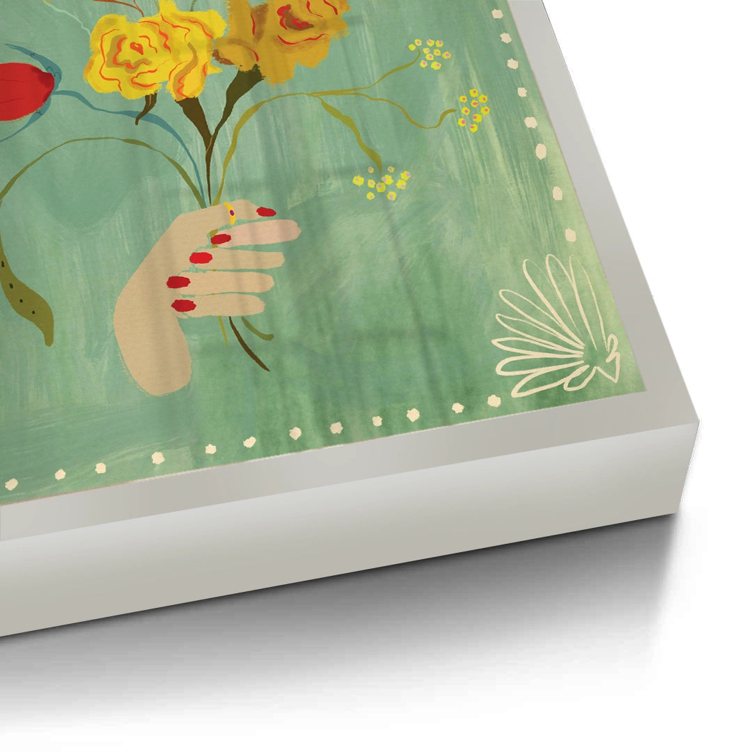 2Hand Holding Wildflower Bouquet - Fine Art