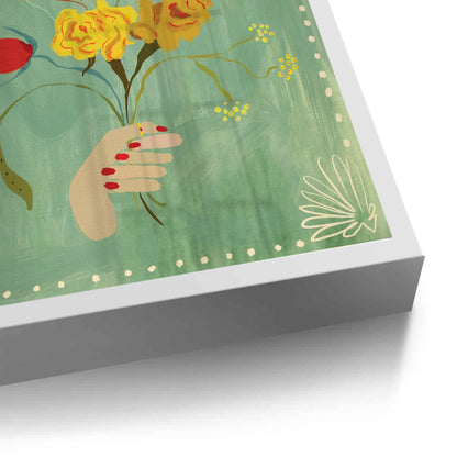 Hand Holding Wildflower Bouquet - Fine Art