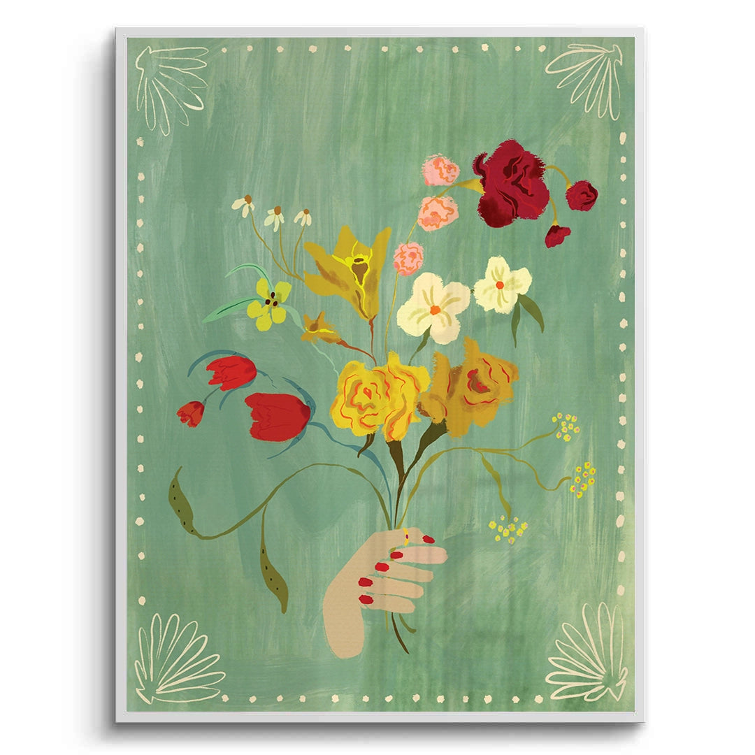 2Hand Holding Wildflower Bouquet - Fine Art
