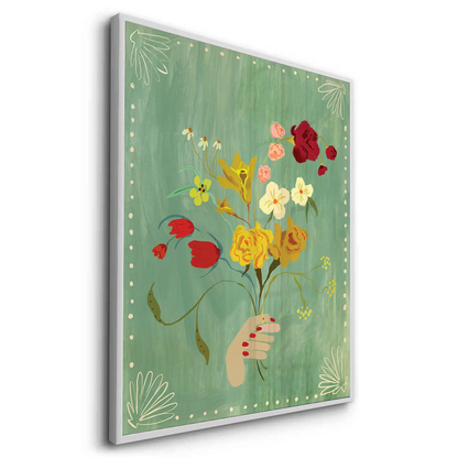 Hand Holding Wildflower Bouquet - Fine Art