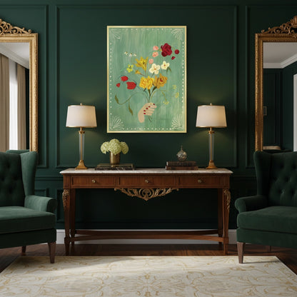 Hand Holding Wildflower Bouquet - Fine Art