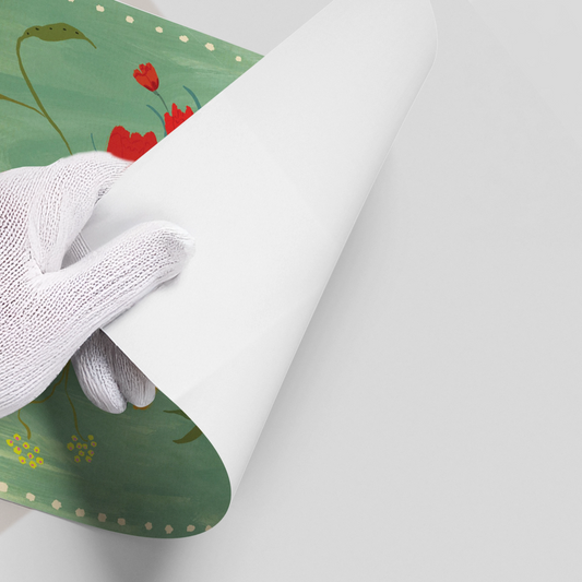 Hand Holding Wildflower Bouquet - Poster