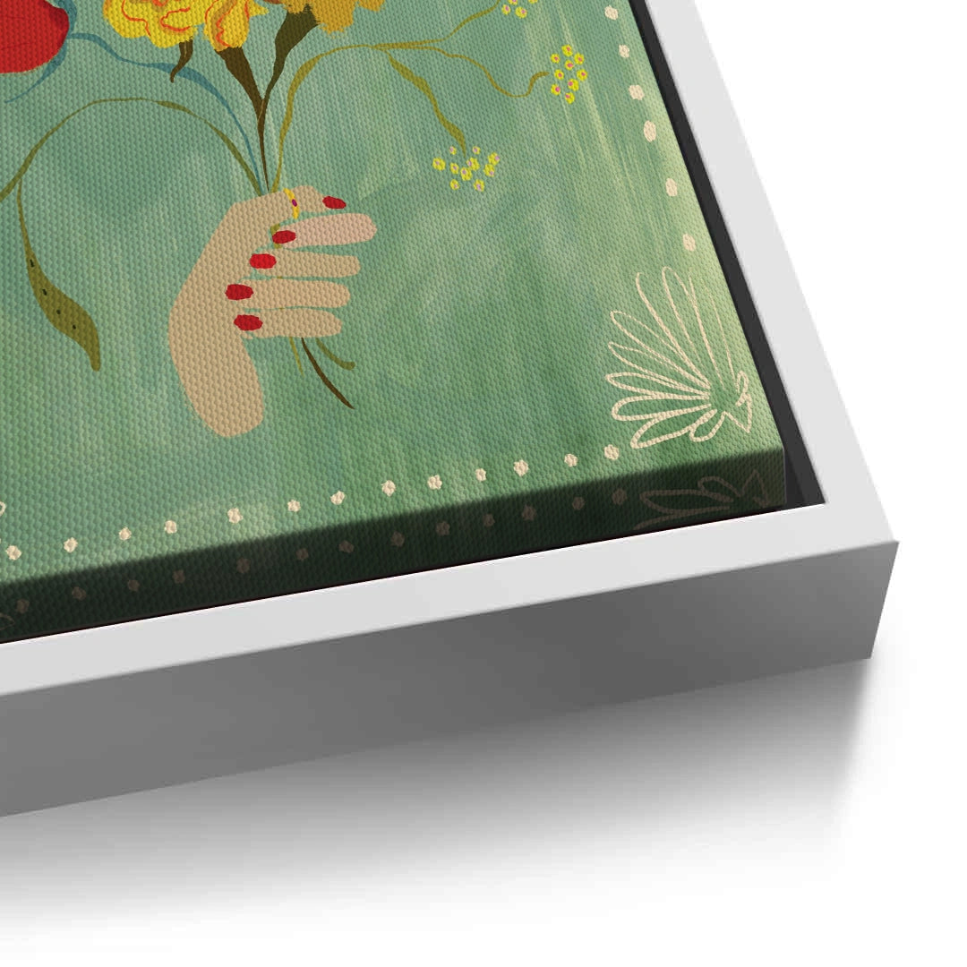 2Hand Holding Wildflower Bouquet - Canvas
