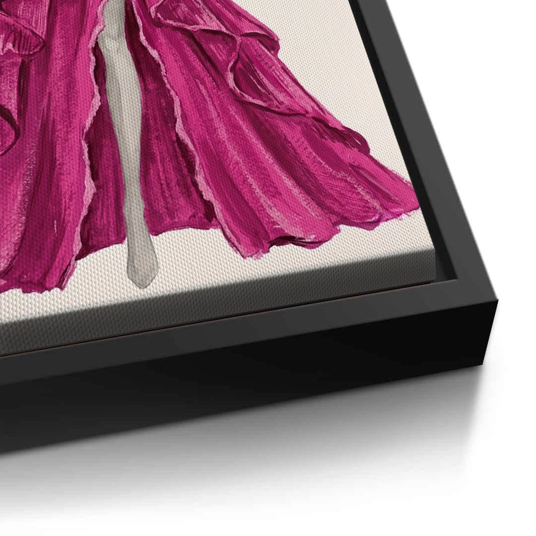 2Hot Pink Gown - Canvas