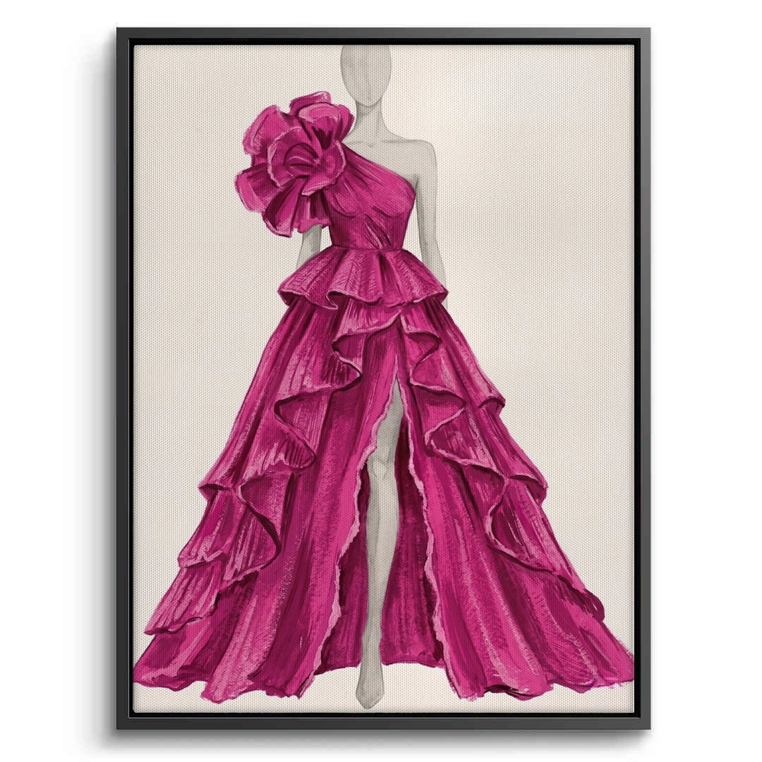 2Hot Pink Gown - Canvas