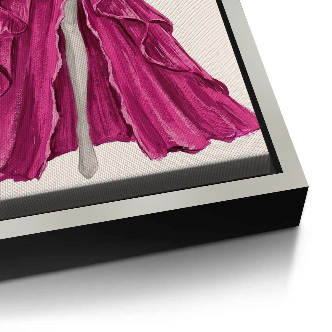 2Hot Pink Gown - Canvas