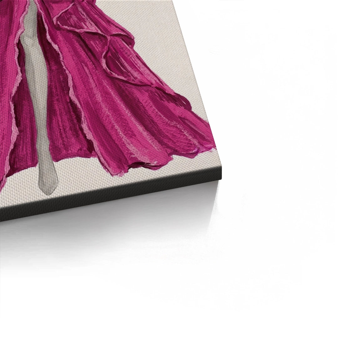 2Hot Pink Gown - Canvas