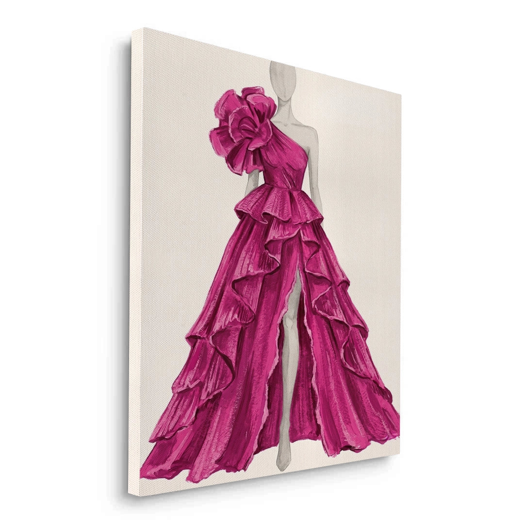 2Hot Pink Gown - Canvas
