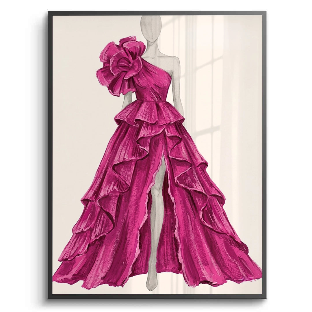 2Hot Pink Gown - Fine Art