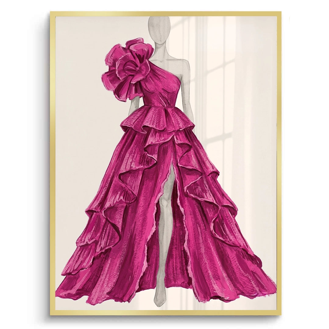 2Hot Pink Gown - Fine Art