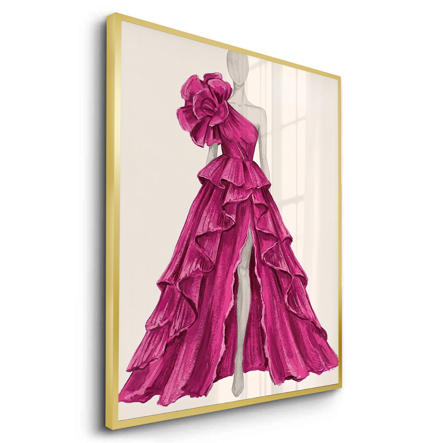 2Hot Pink Gown - Fine Art