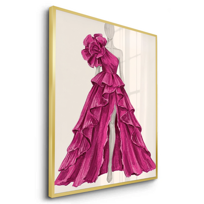 Hot Pink Gown - Fine Art