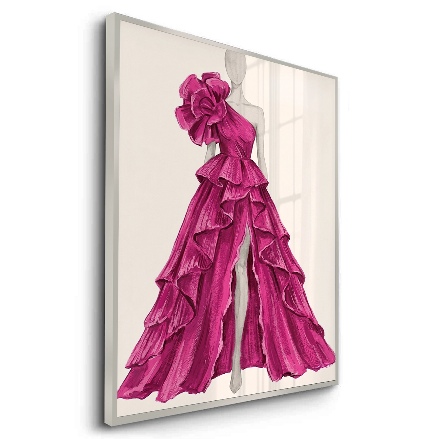 2Hot Pink Gown - Fine Art