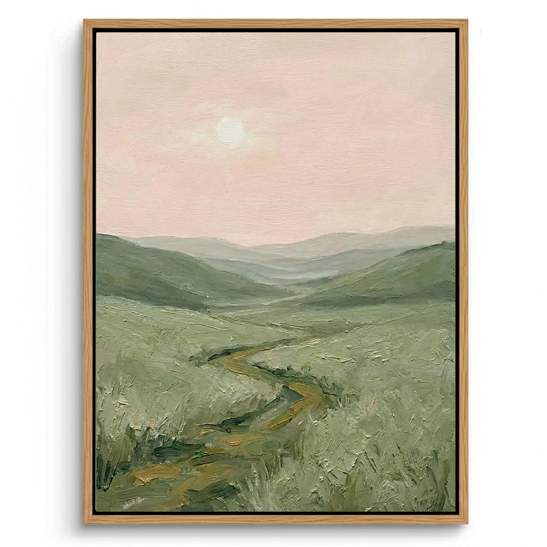 2Impasto Green Hillside Painting #IGHI440