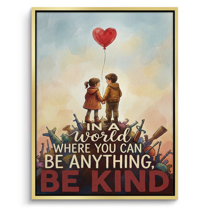 In a World Where You Can Be Anything Be Kind - Canvas