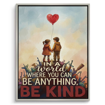 In a World Where You Can Be Anything Be Kind - Canvas