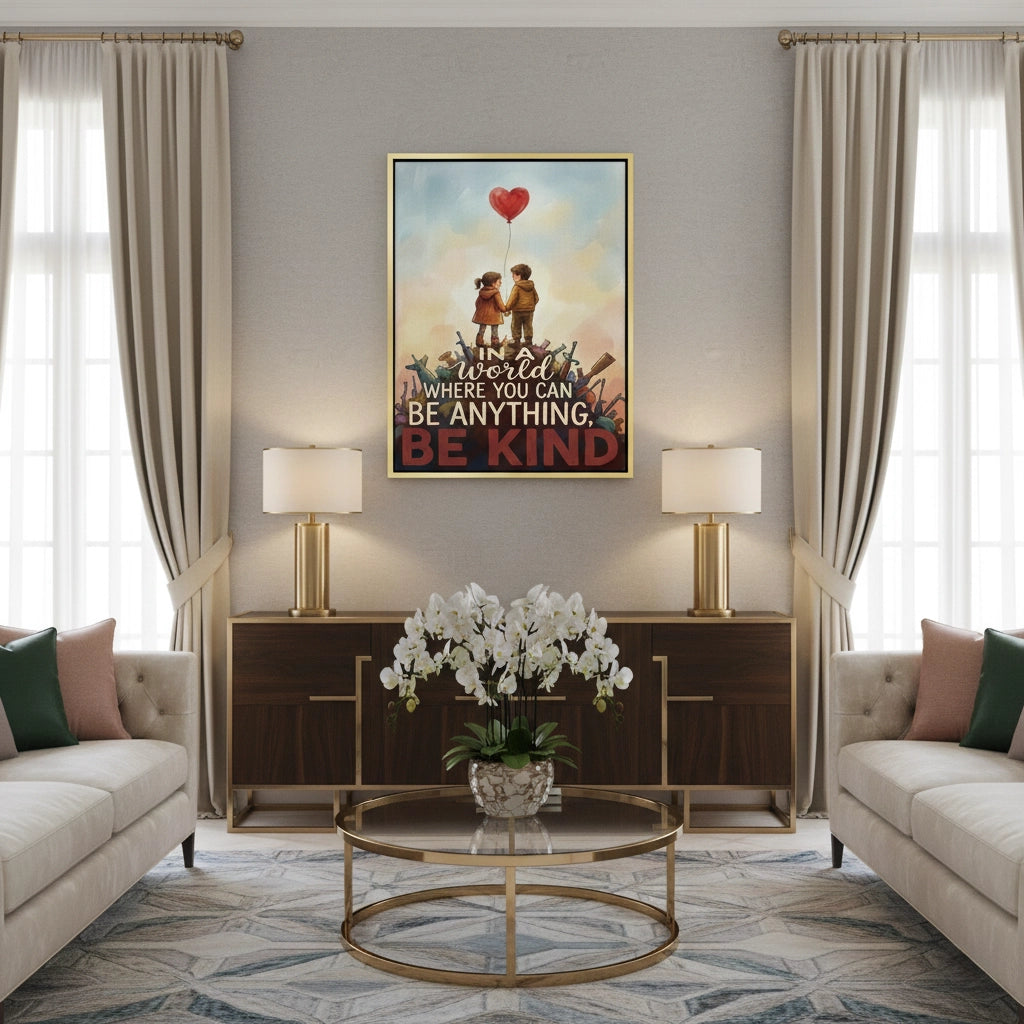 2In a World Where You Can Be Anything Be Kind - Canvas