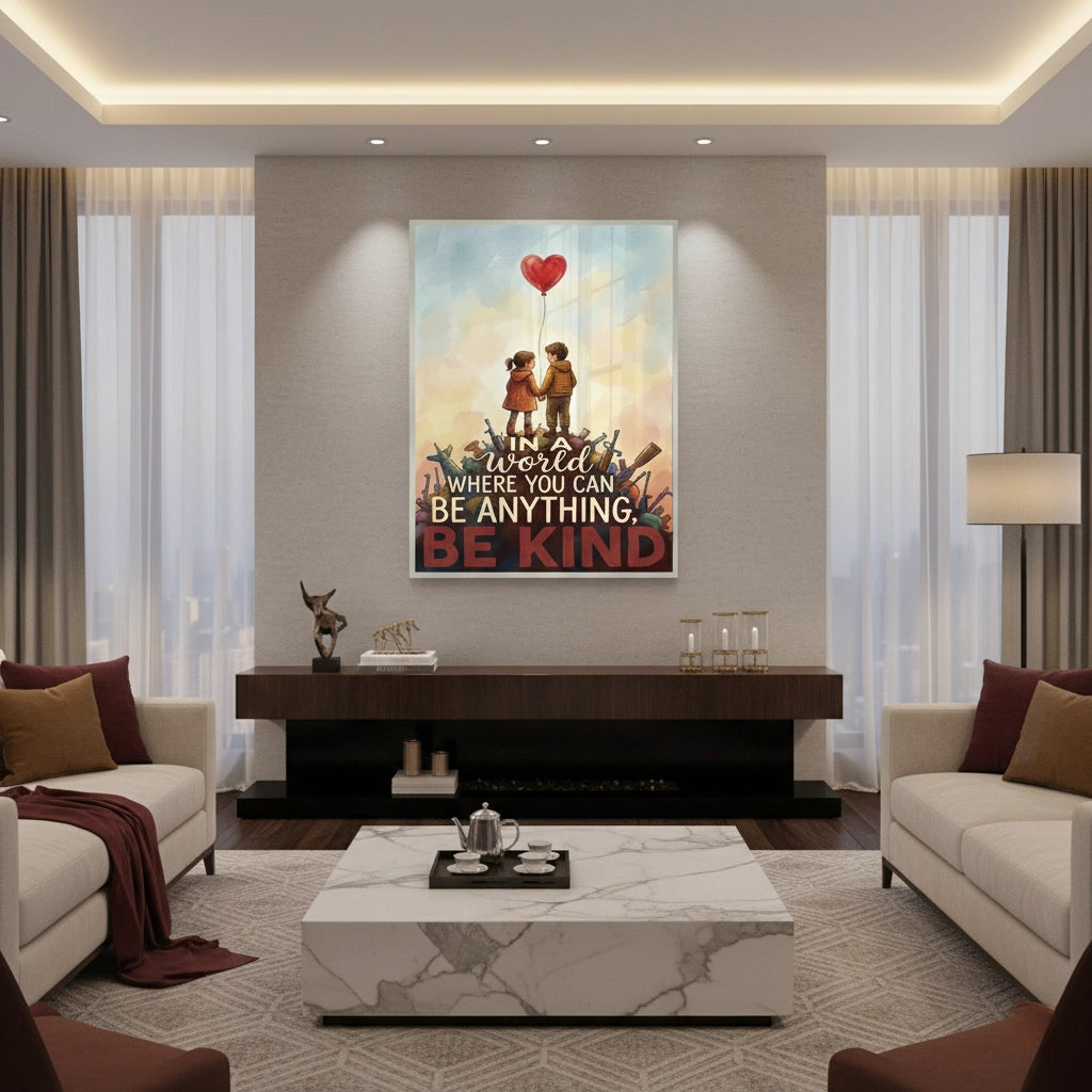 2In a World Where You Can Be Anything Be Kind - Fine Art