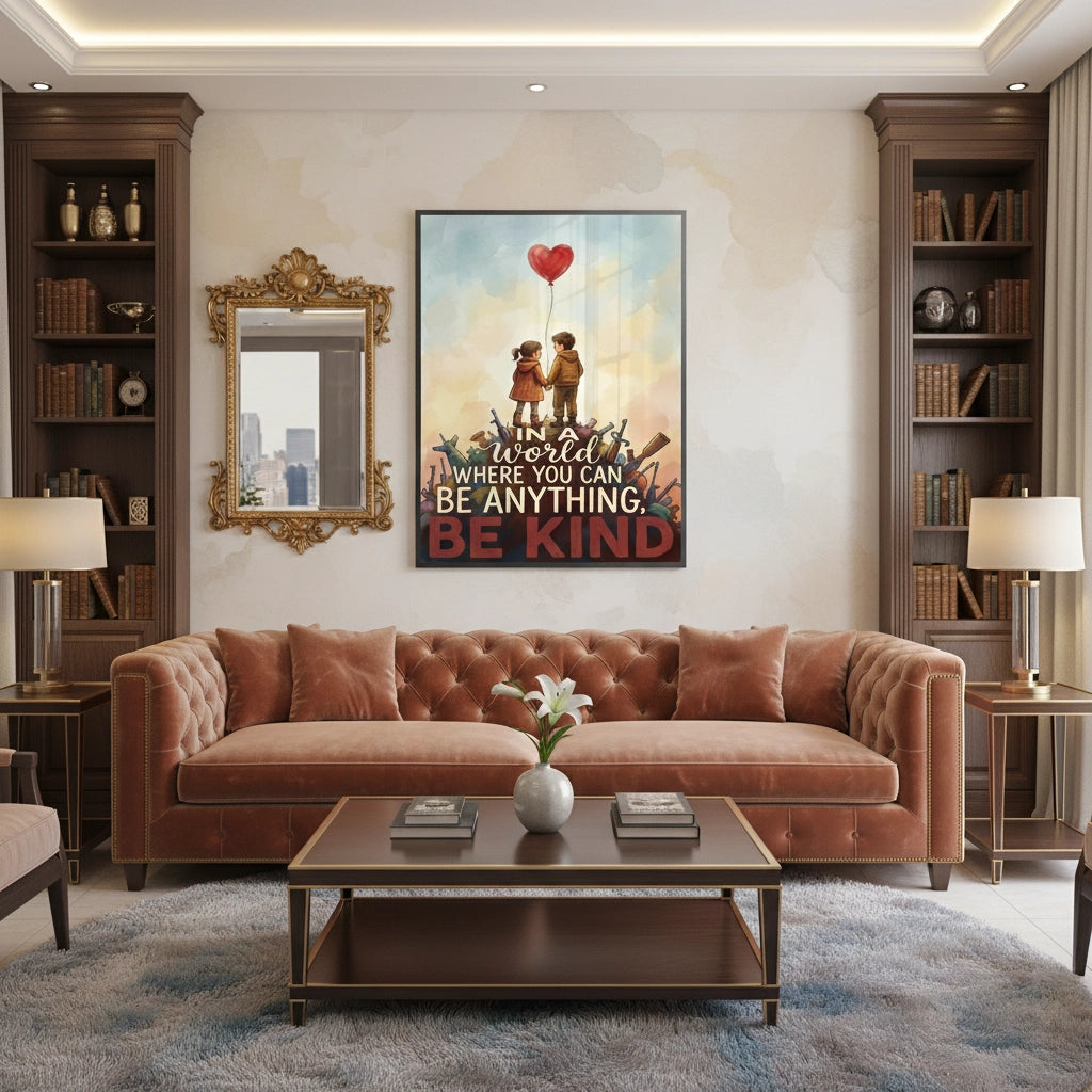 2In a World Where You Can Be Anything Be Kind - Fine Art