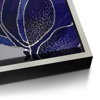 Indigo Sparkle Floral Set of 2 - Canvas