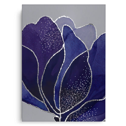 Indigo Sparkle Floral Set of 2 - Canvas