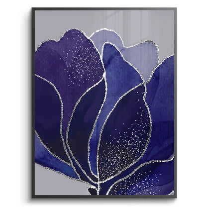 Indigo Sparkle Floral Set of 2 - Fine Art