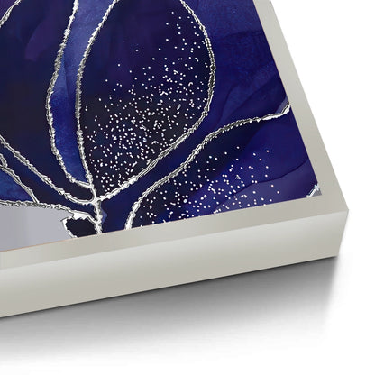 Indigo Sparkle Floral Set of 2 - Fine Art