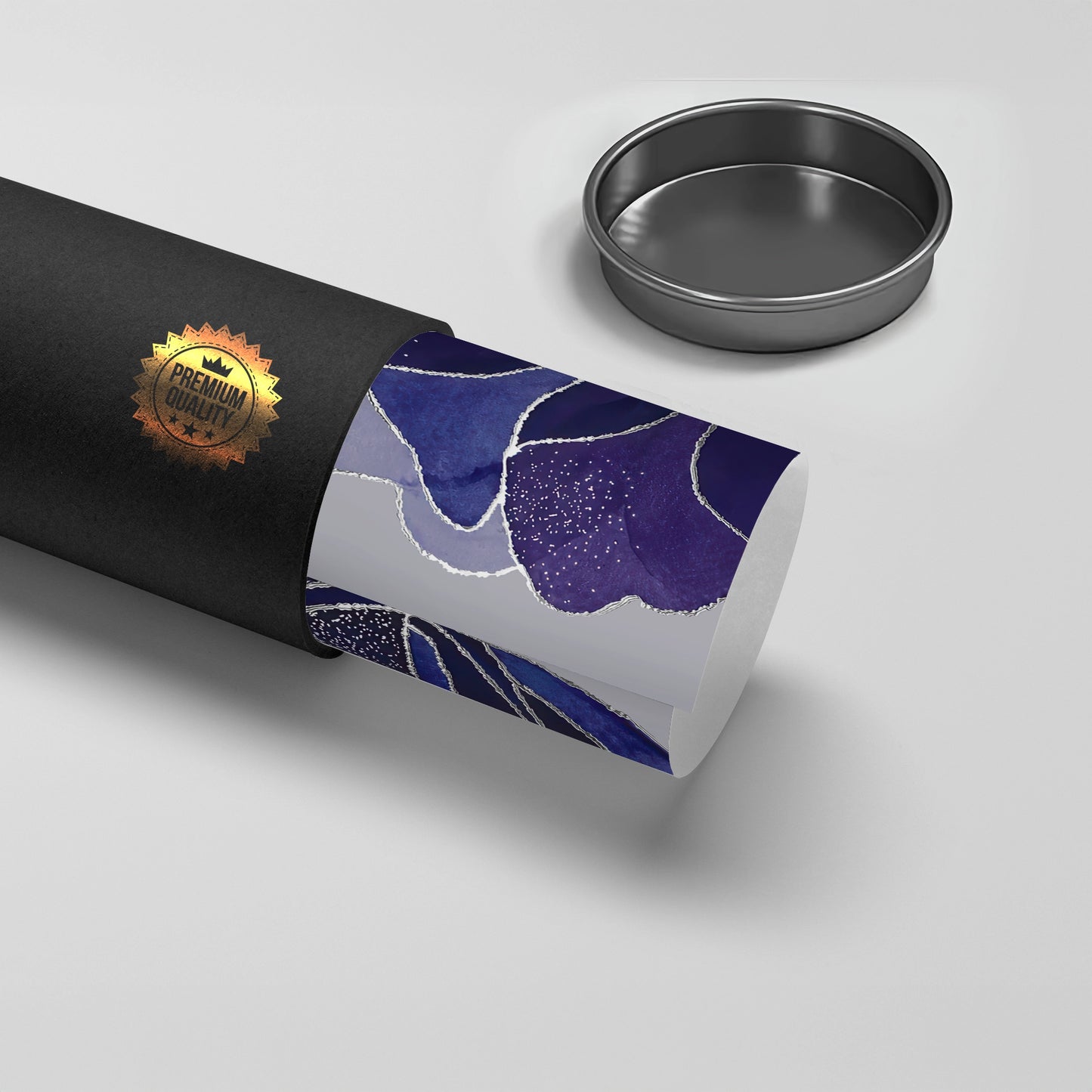 2Indigo Sparkle Floral Set of 2 - Poster