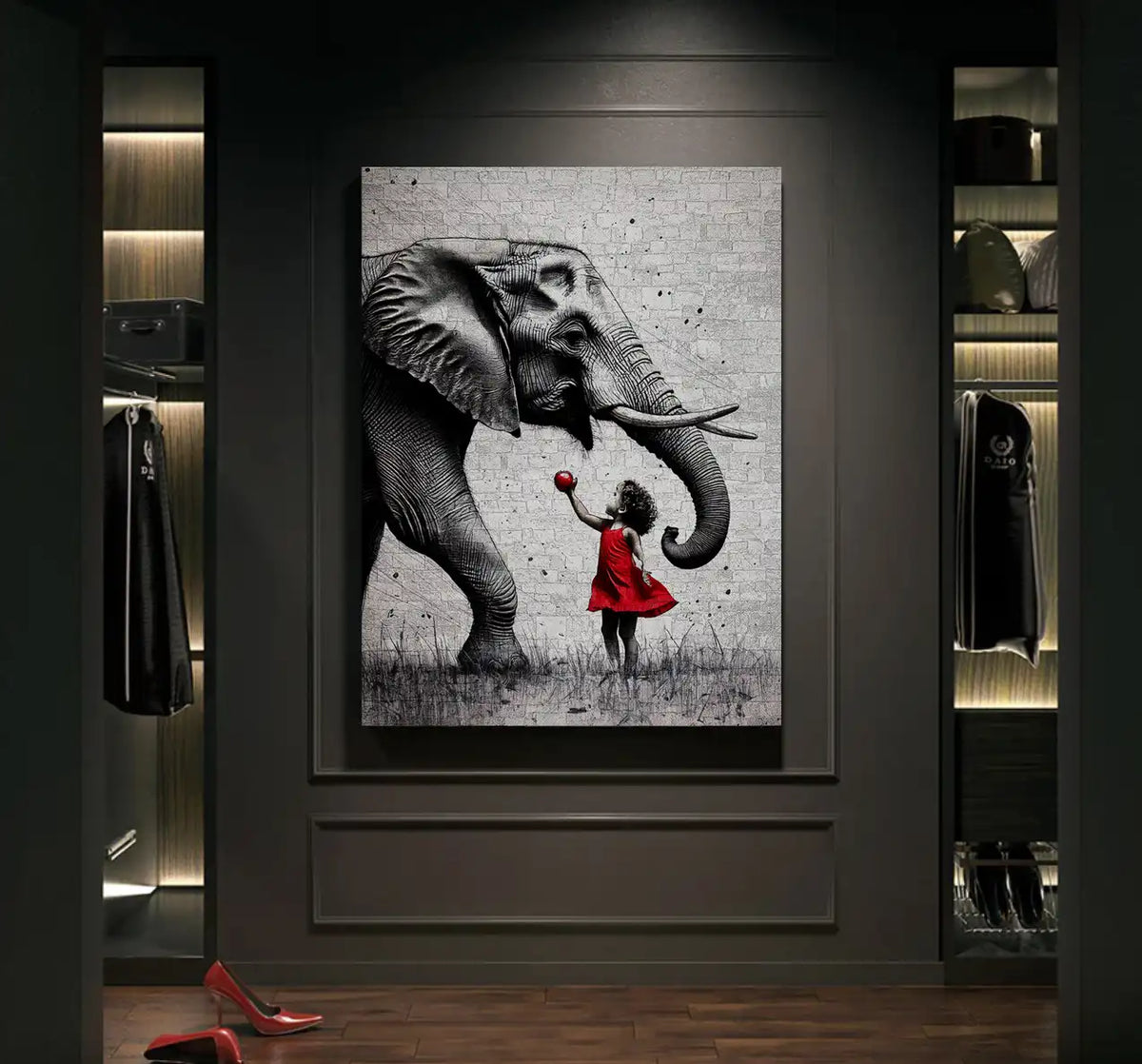 Innocent Meets Strength - Canvas - Jasmineart.ae