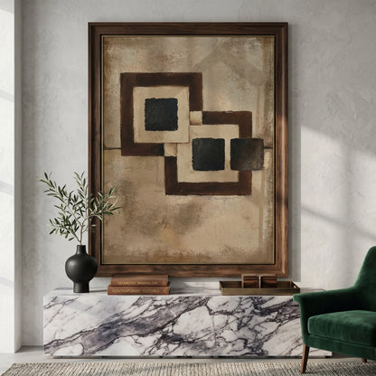 Executive home office in a UAE villa showcasing the sophisticated depth of Intersecting Umber wall finishes.