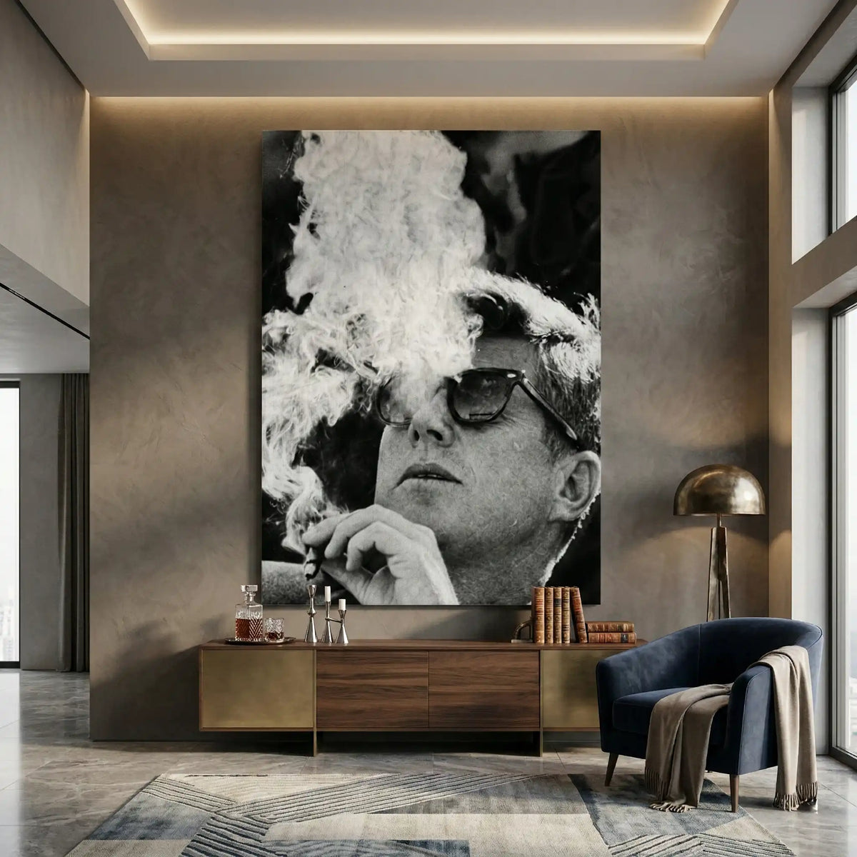 JFK The Smoke Break - Canvas
