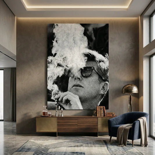 JFK The Smoke Break - Canvas