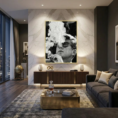 JFK The Smoke Break - Fine Art